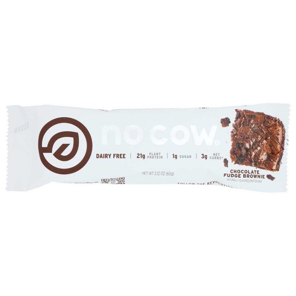 No Cow Bar Bar Chocolate Fdg Brownie - 2 Ounce, Case of 12