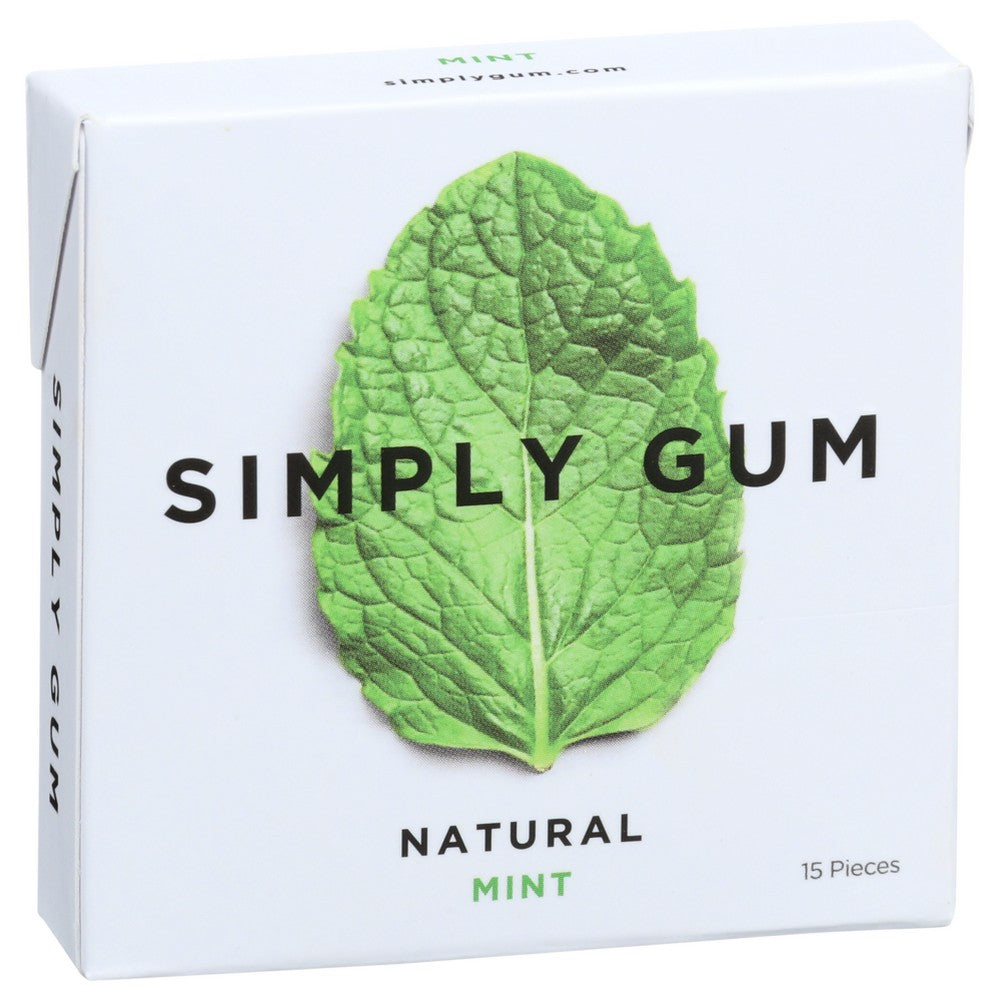 Simply Gum Peppermint Natural - 15 Piece, Case of 12