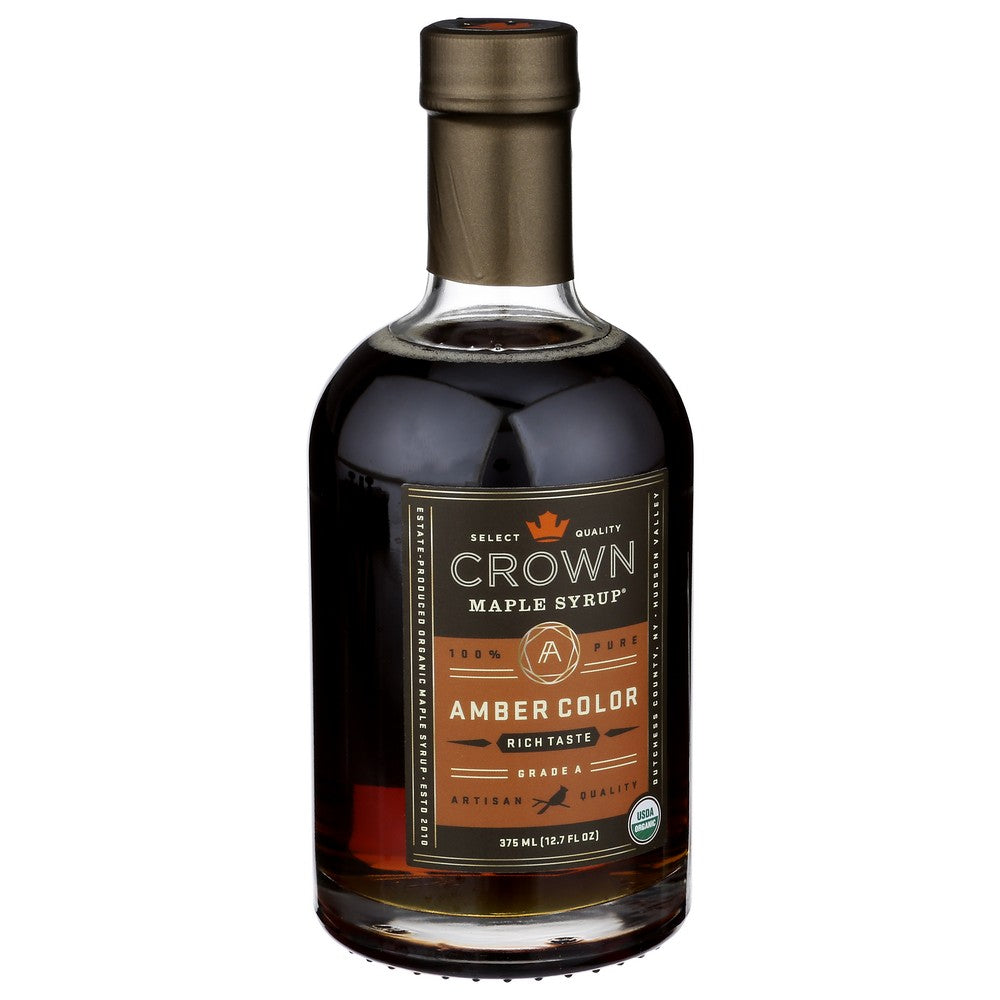 Crown Maple Syrup Maple Ambr Clr Organic - 13 Fluid Ounce, Case of 6