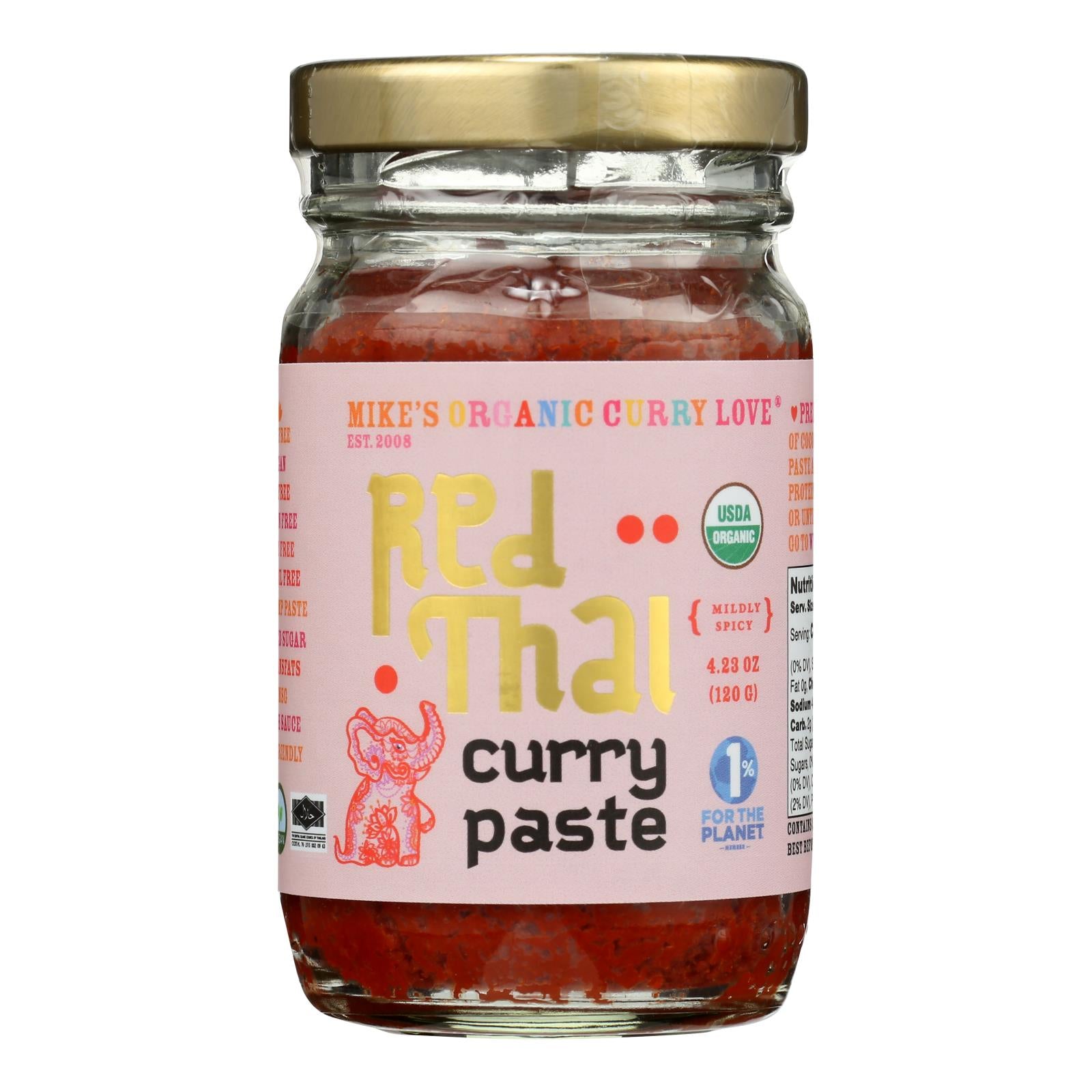 Mike's Organic Curry Love - Curypste Organic Red Thai Mld - Case of 6-4.23 Ounce