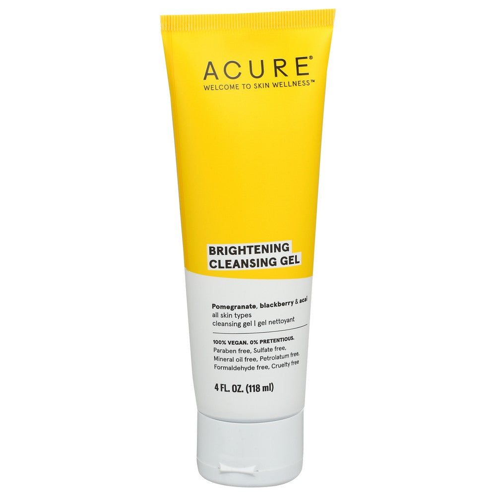 Acure Cleansing Gel Brightening - 4 Fluid Ounce, Case of 1