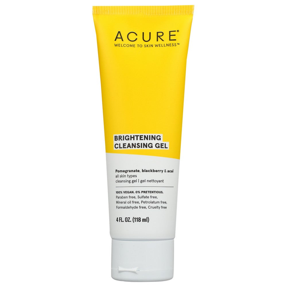 Acure Cleansing Gel Brightening - 4 Fluid Ounce, Case of 1