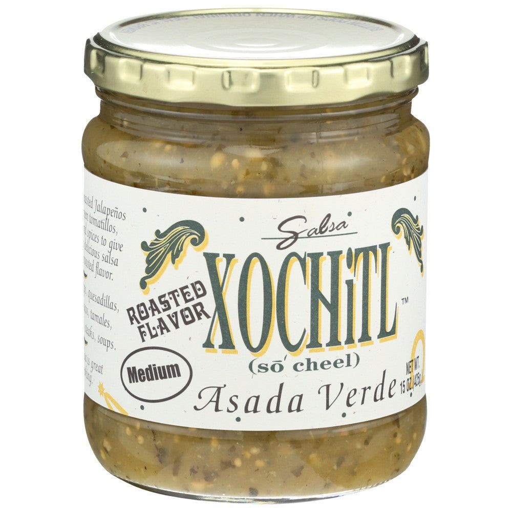 Xochitl Salsa Asada Verde Med - 15 Ounce, Case of 6