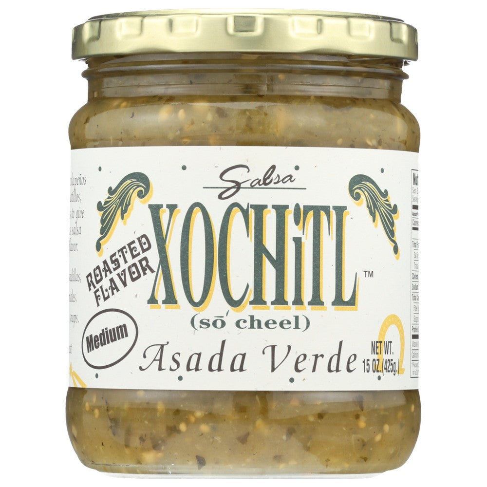 Xochitl Salsa Asada Verde Med - 15 Ounce, Case of 6