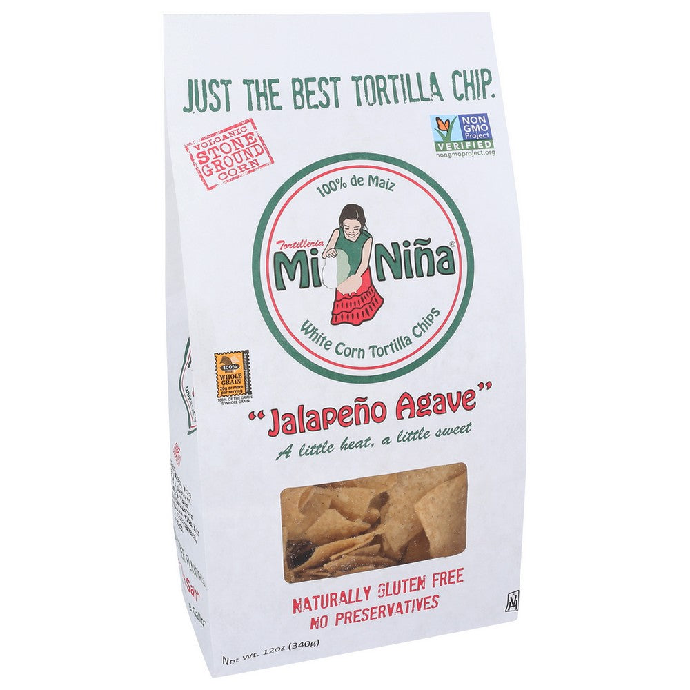Mi Nina Tortilla Chip Jalpno Agav - 12 Ounce, Case of 9