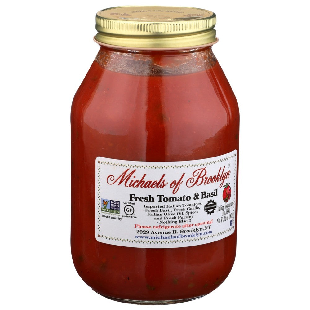 Michaels Of Brooklyn Sauce Tomato Basil Gf - 32 Ounce, Case of 6