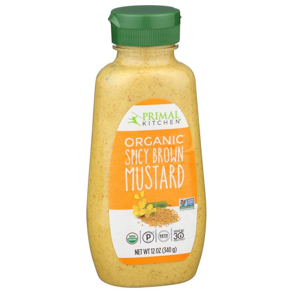 Primal Kitchen Mustard Spicy Brown - 12 Ounce, Case of 6