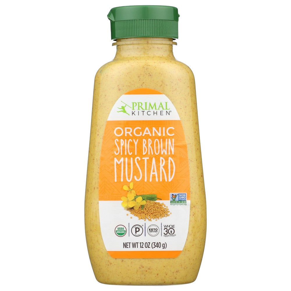Primal Kitchen Mustard Spicy Brown - 12 Ounce, Case of 6