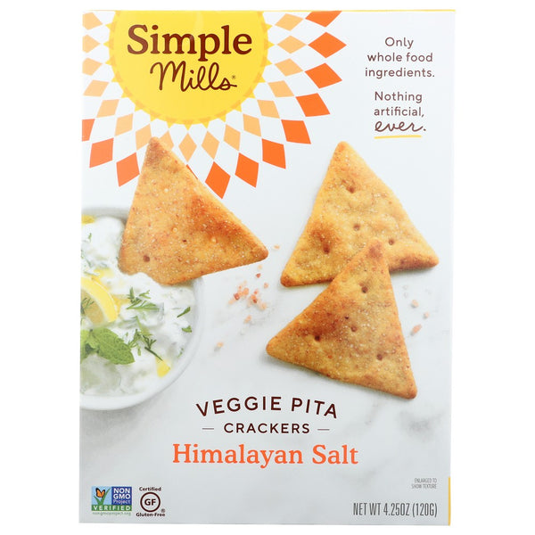 Simple Mills® 856069005582,  Veggie Pita Crackers 4.25 Ounce,  Case of 6