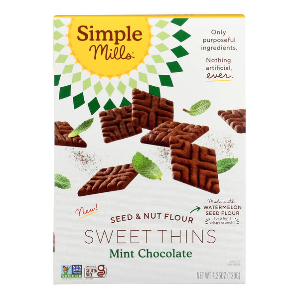 Simple Mills - Sweet Thins Chocolate Mint - Case of 6-4.25 Ounce