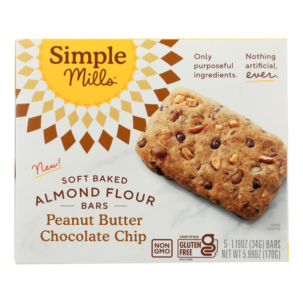 Simple Mills - Bar Sft Baked Peanut Butter Chocolate Chip - Case of 6-5.99 Ounce