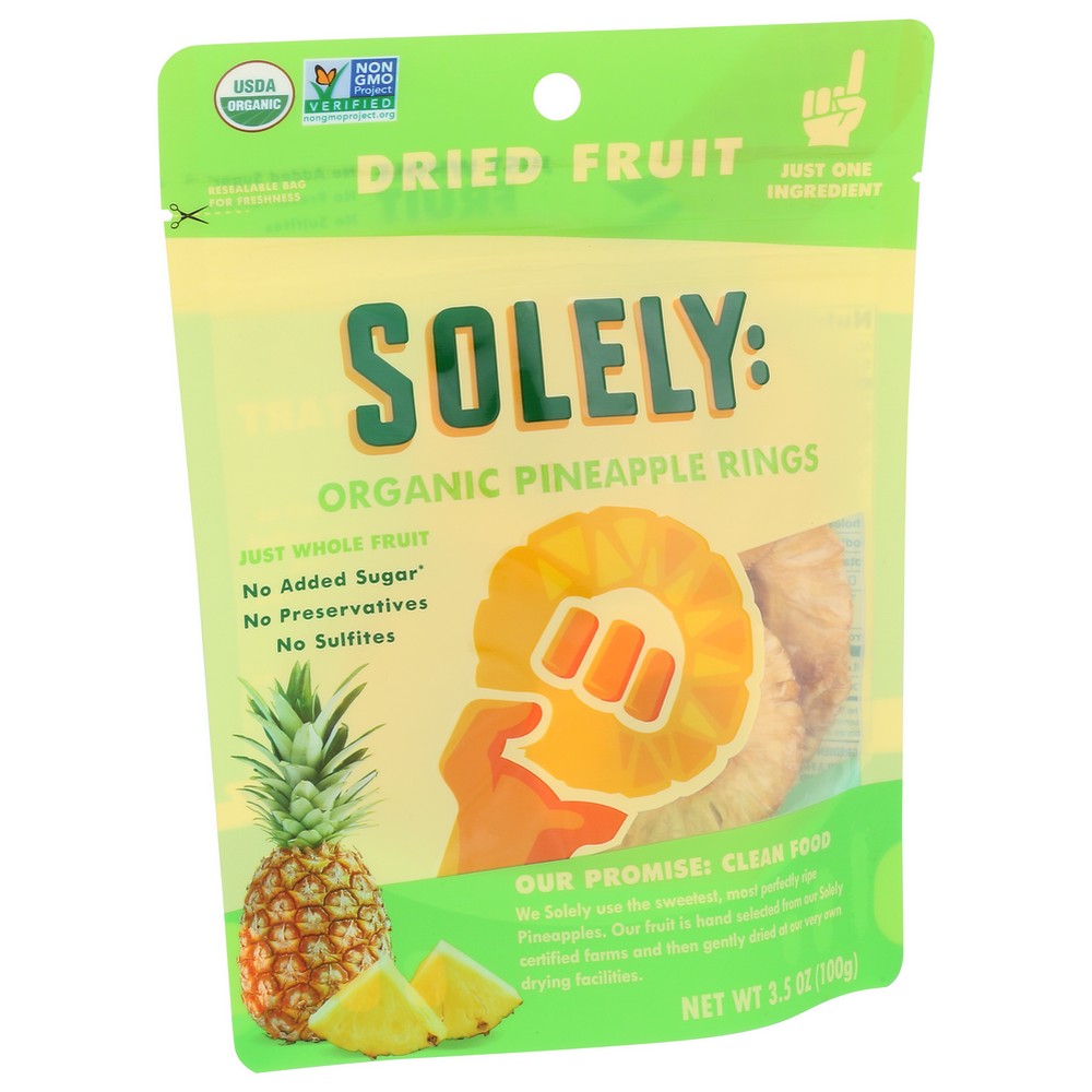 Solely Fruit Dried Pineapple M - 4 Ounce, Case of 6