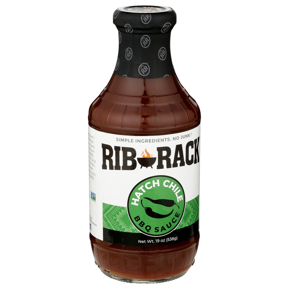 Rib Rack Sauce Hatch Chile Bbq - 19 Ounce, Case of 6