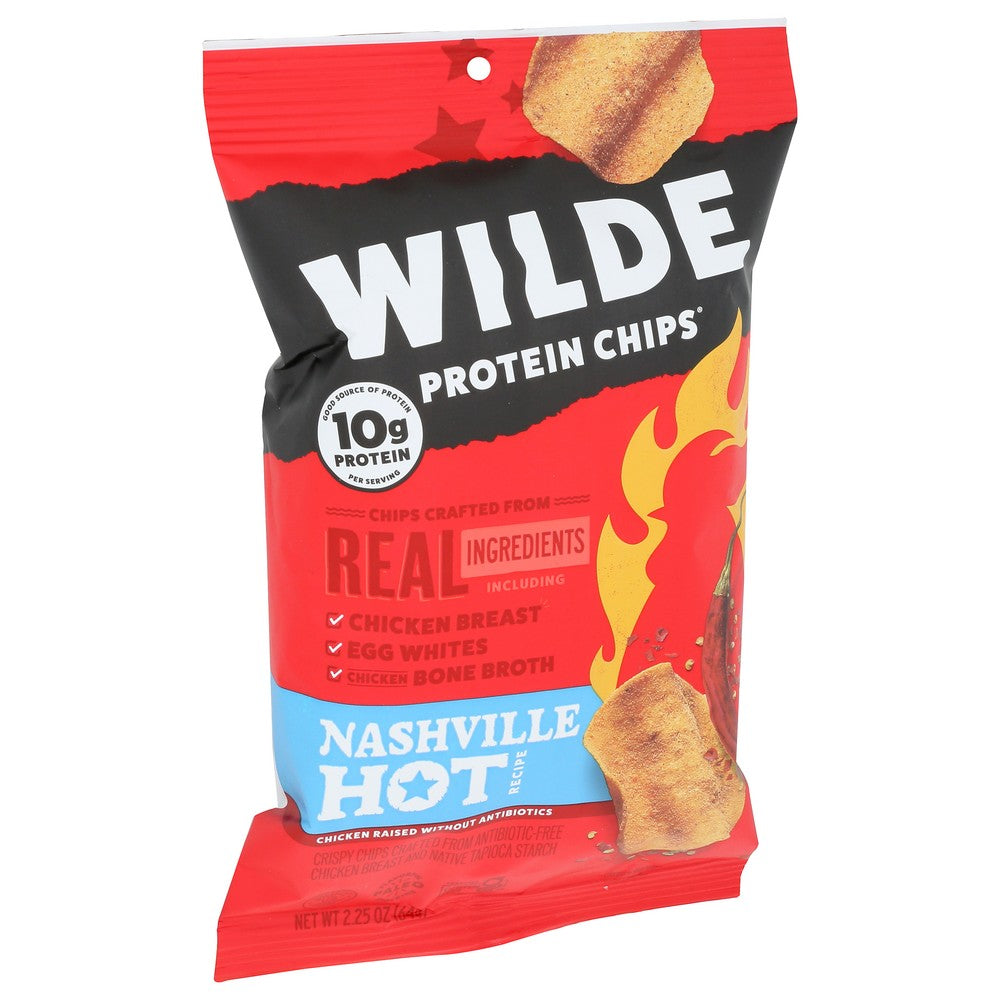 Wilde Snacks Chips Protein Nshvlle Hot - 2 Ounce, Case of 12