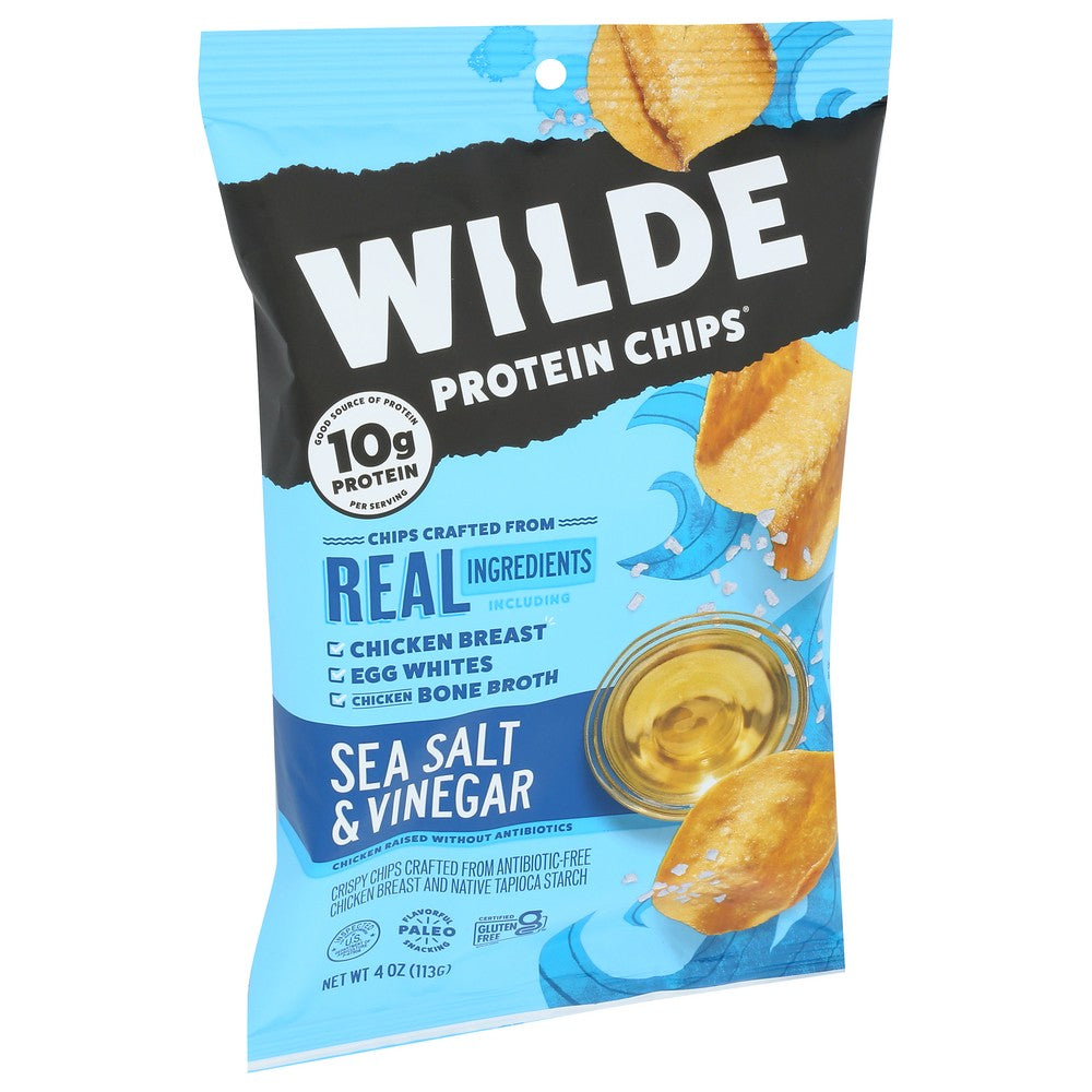Wilde Snacks Chips Protein Sea Salt Vngr - 4 Ounce, Case of 12