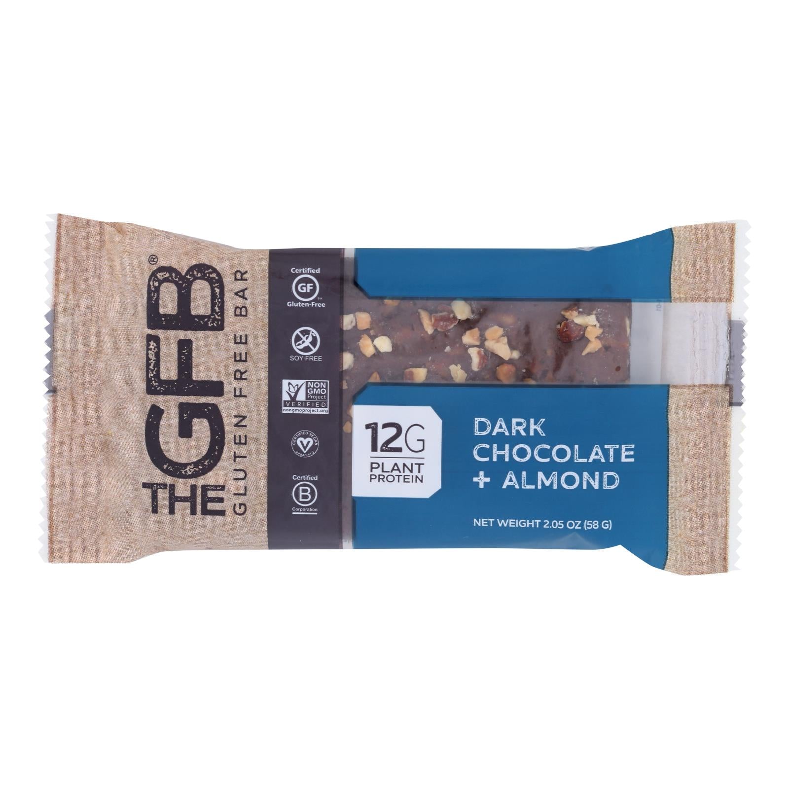 The Gfb - Bar Dark Chocolate Almnd Gluten Free - Case of 12-2.05 Ounce