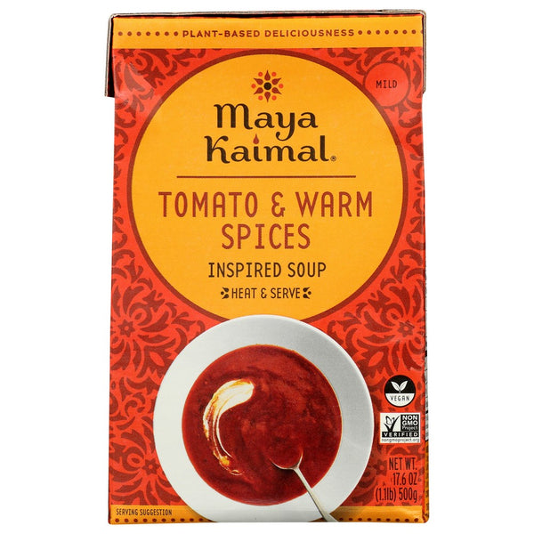Maya Kaimal Soup Tomato Warm Spices - 18 Ounce,  Case of 12