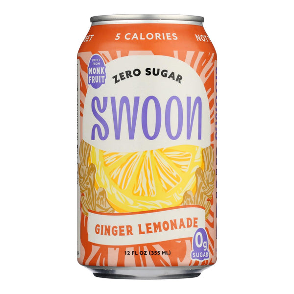 Swoon - Lemonade Ginger Zero Sugar - Case of 12-12 Fluid Ounce
