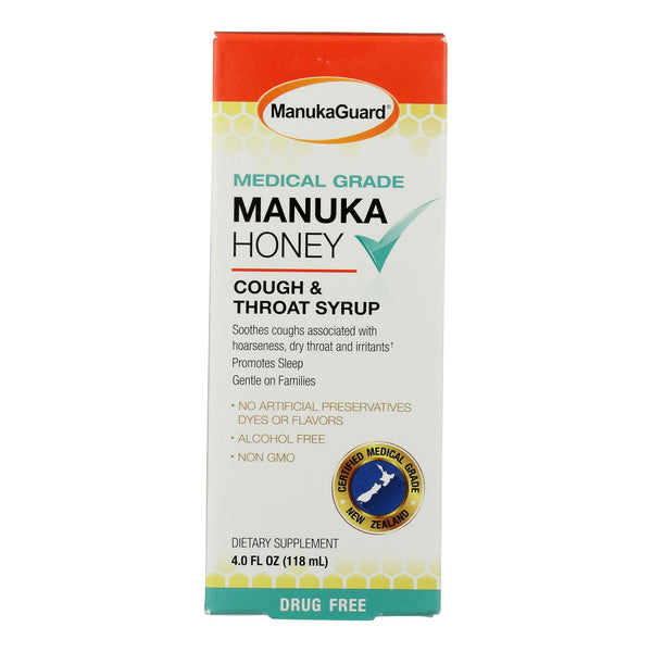 Manukaguard - Cgh+thrt Syrup Black Cherry - 1 Each-4 Fluid Ounce