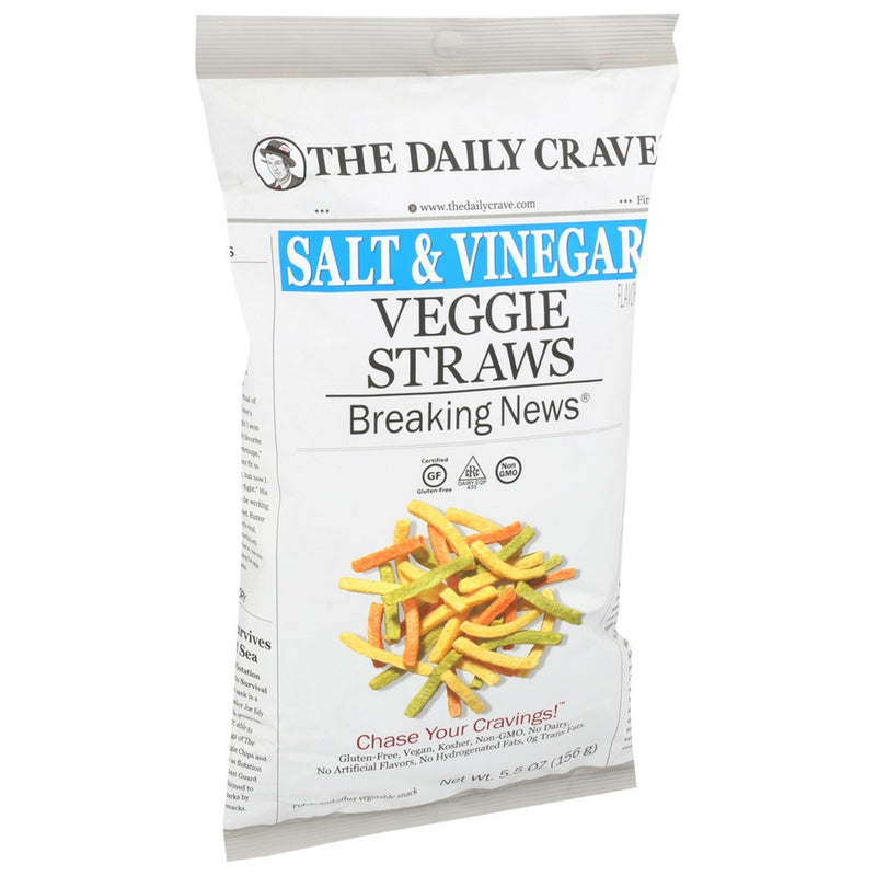 The Daily Crave® 11190,  Salt & Vinegar Veggie Straws 5.5 Ounce,  Case of 8