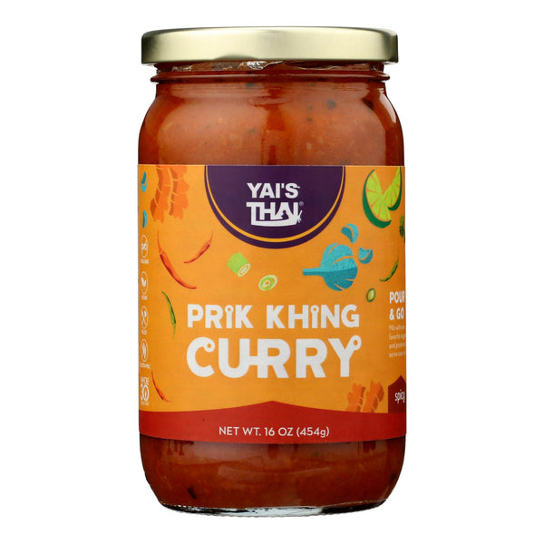 Yai's Thai - Sauce Prik Khing Curry - Case of 6-16 Fluid Ounce