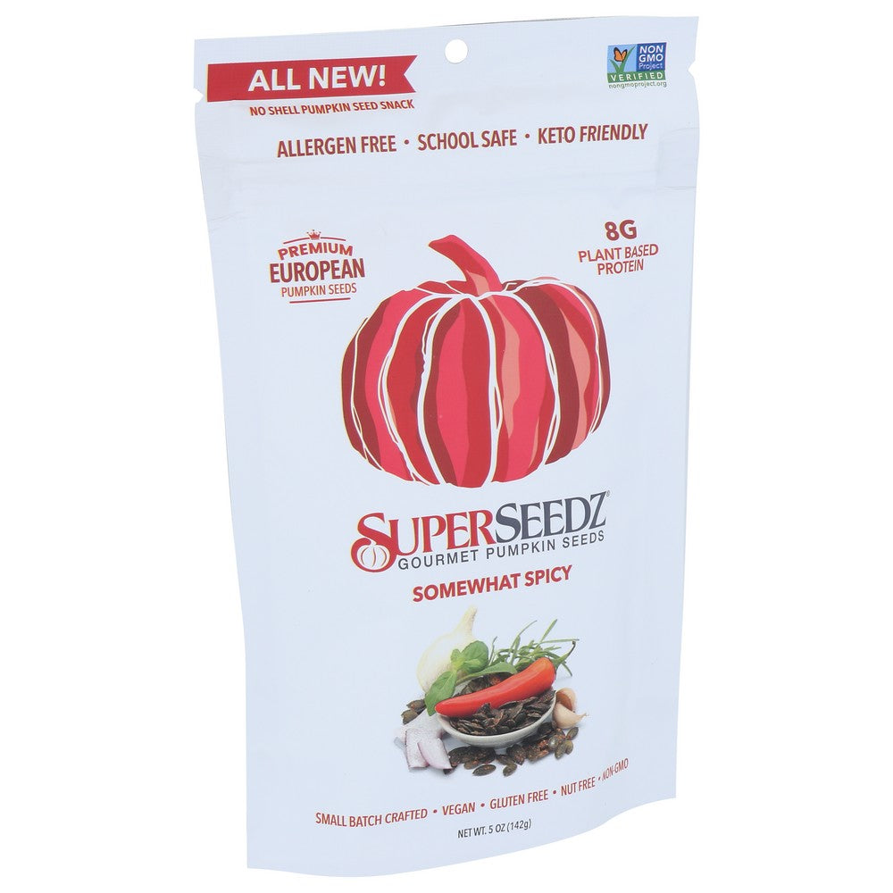 Super Seedz Seed Pumpkin Somwhat Spicy - 5 Ounce, Case of 6