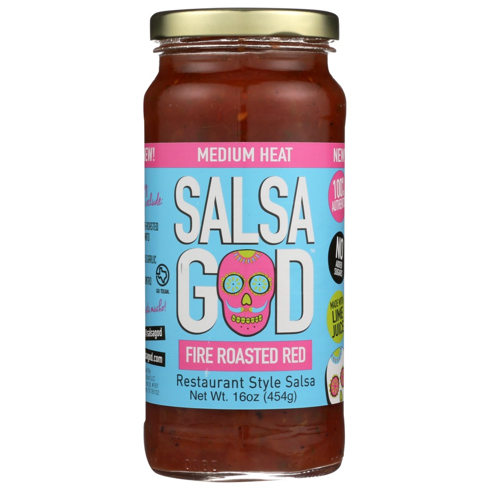 Salsa God Salsa Med Fire Rsted Red - 16 Ounce, Case of 6