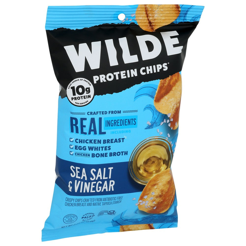 Wilde Snacks Chips Protein Sslt Vngr - 2 Ounce, Case of 12