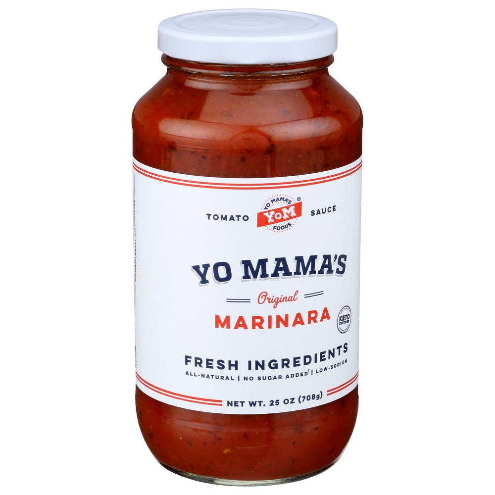 Yo Mamas Foods Sauce Pasta Marinara - 25 Ounce, Case of 6
