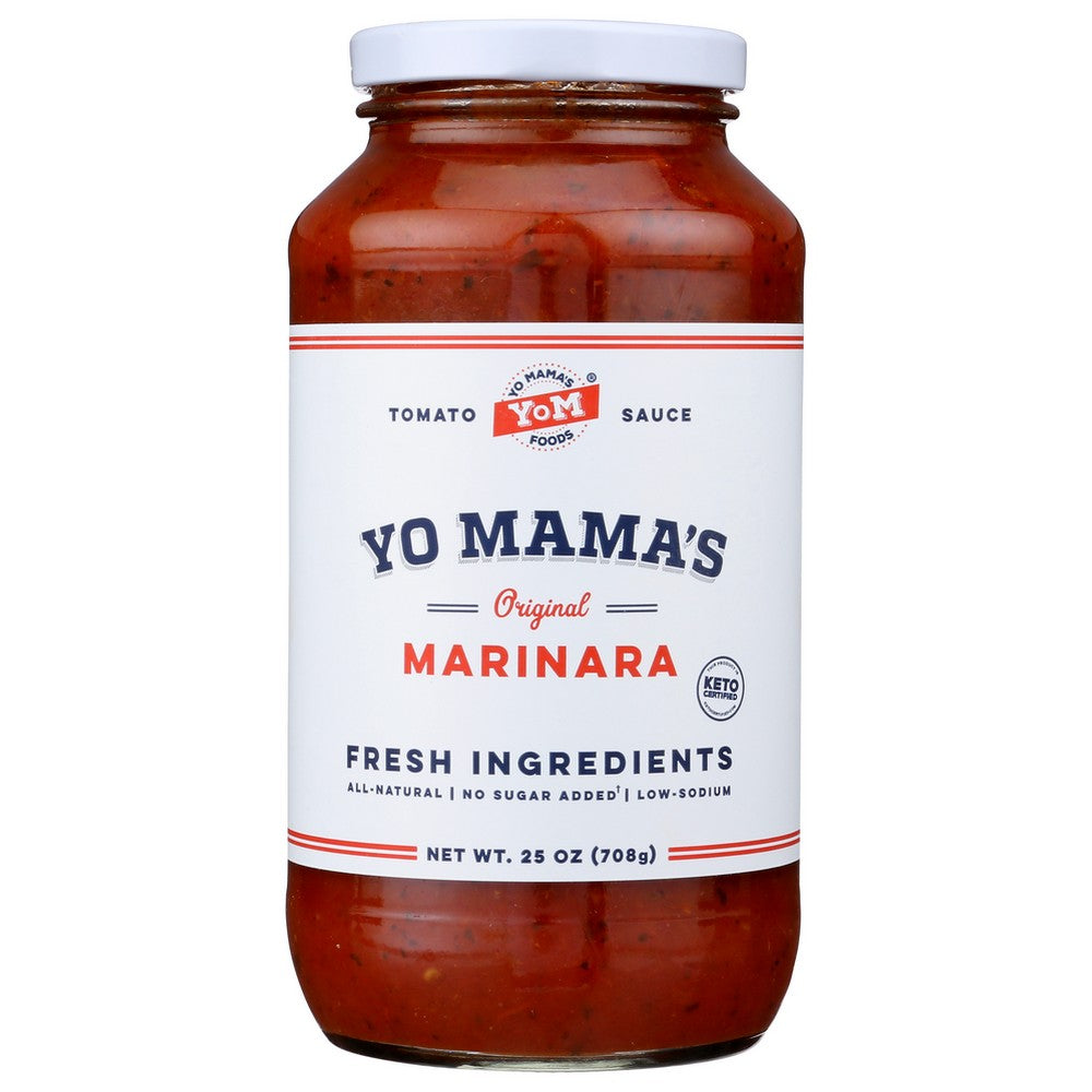 Yo Mamas Foods Sauce Pasta Marinara - 25 Ounce, Case of 6