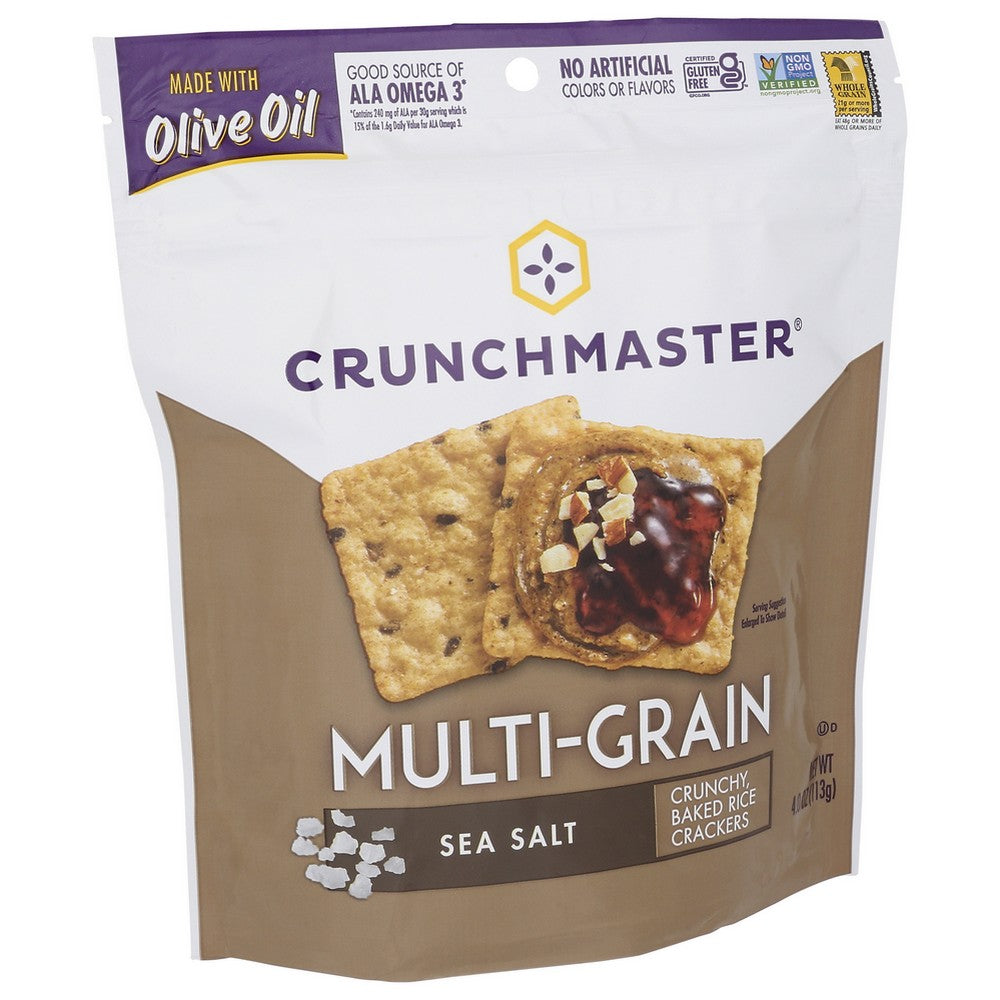 Crunchmaster Cracker Mltgrn Seasalt - 4 Ounce, Case of 12
