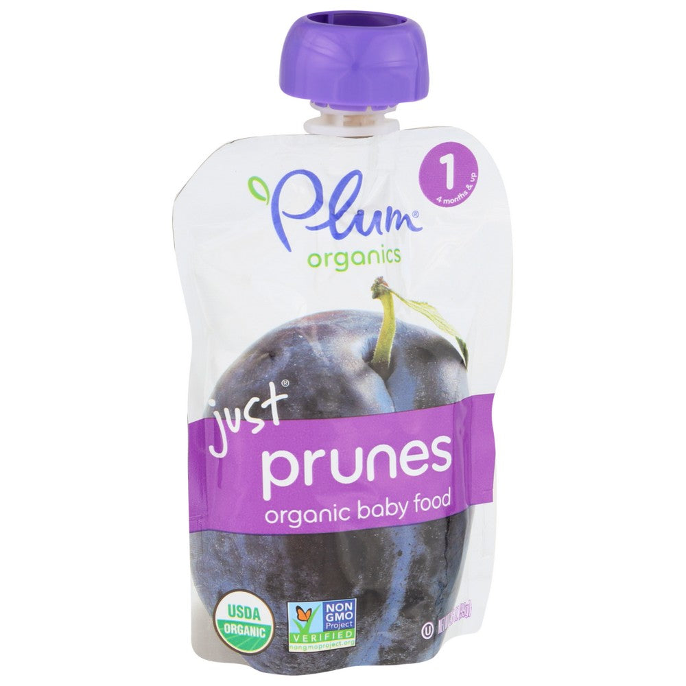 Plum Organics Baby Puree Jst Fruit Prune Organ - 4 Ounce, Case of 12