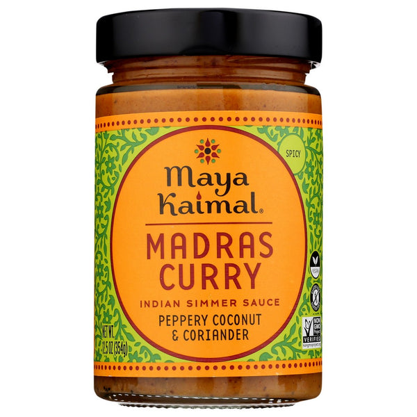 Maya Kaimal® 9030, Peppery Coconut With Coriander Indian Simmer Sauce Madras Curry 12.5 Ounce,  Case of 6