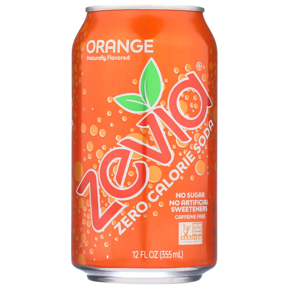 Zevia Soda Orange Natural 6pk - 72 Fluid Ounce, Case of 4