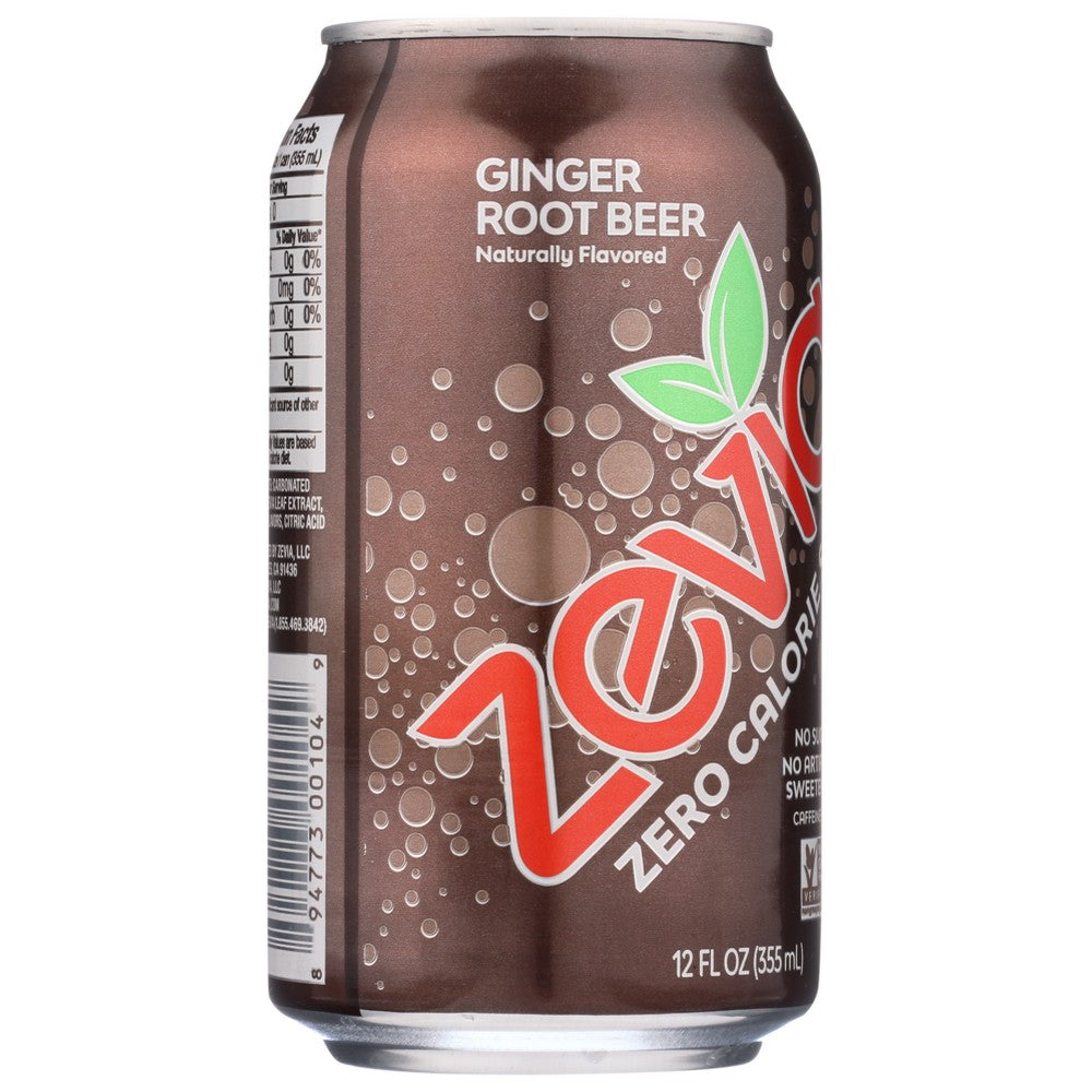 Zevia Soda Rootbr Gngr Natural 6pk - 72 Fluid Ounce, Case of 4