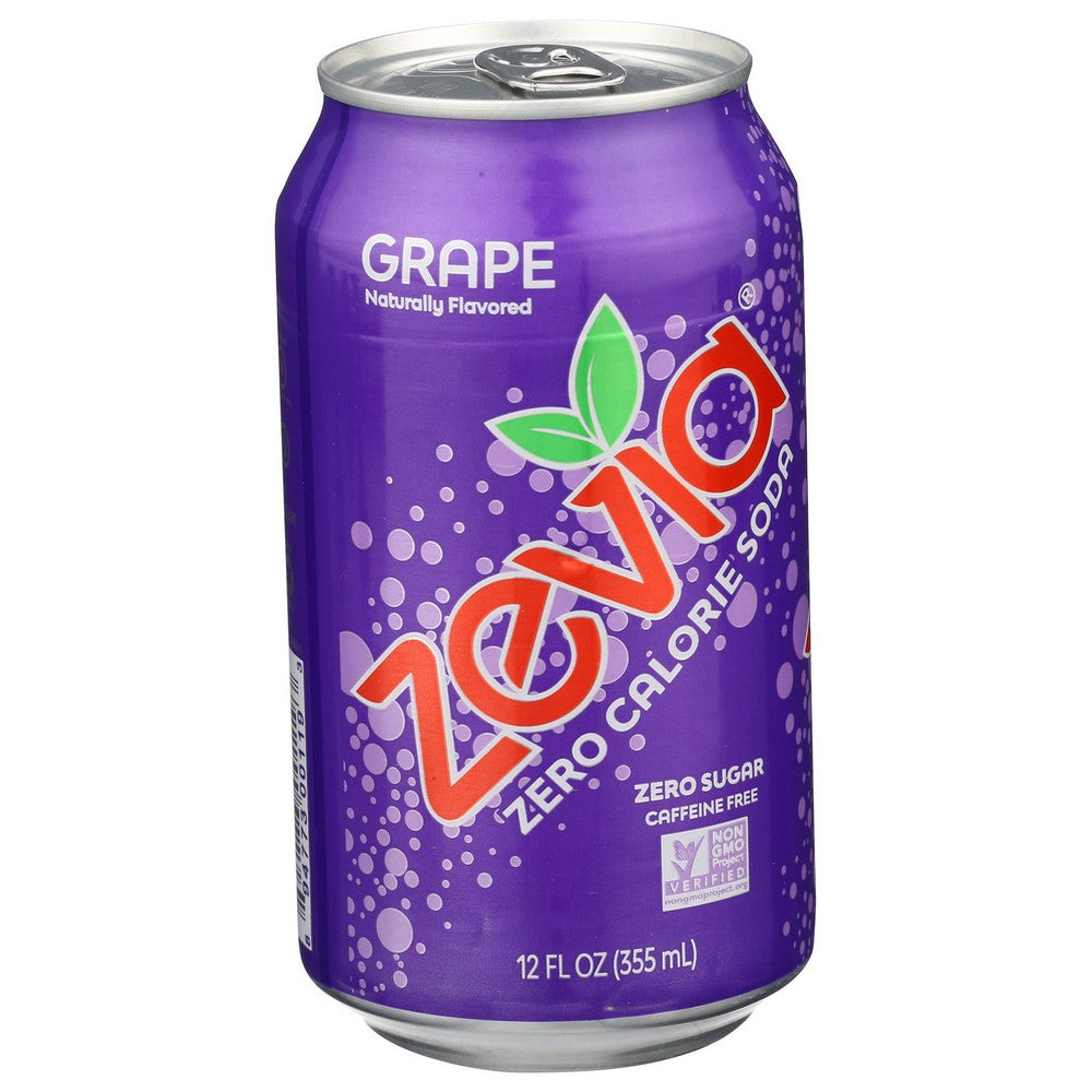 Zevia Soda Grape 6pk - 72 Fluid Ounce, Case of 4