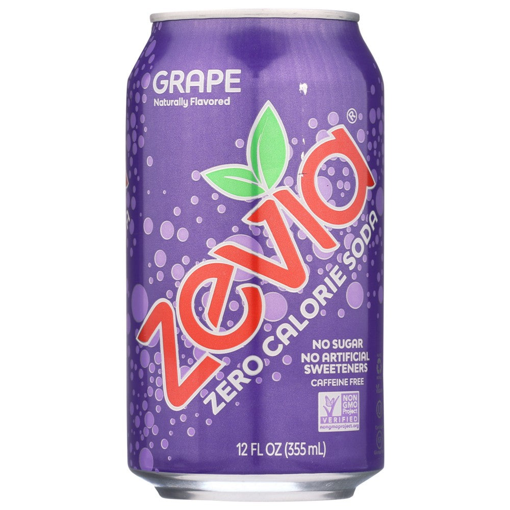 Zevia Soda Grape 6pk - 72 Fluid Ounce, Case of 4