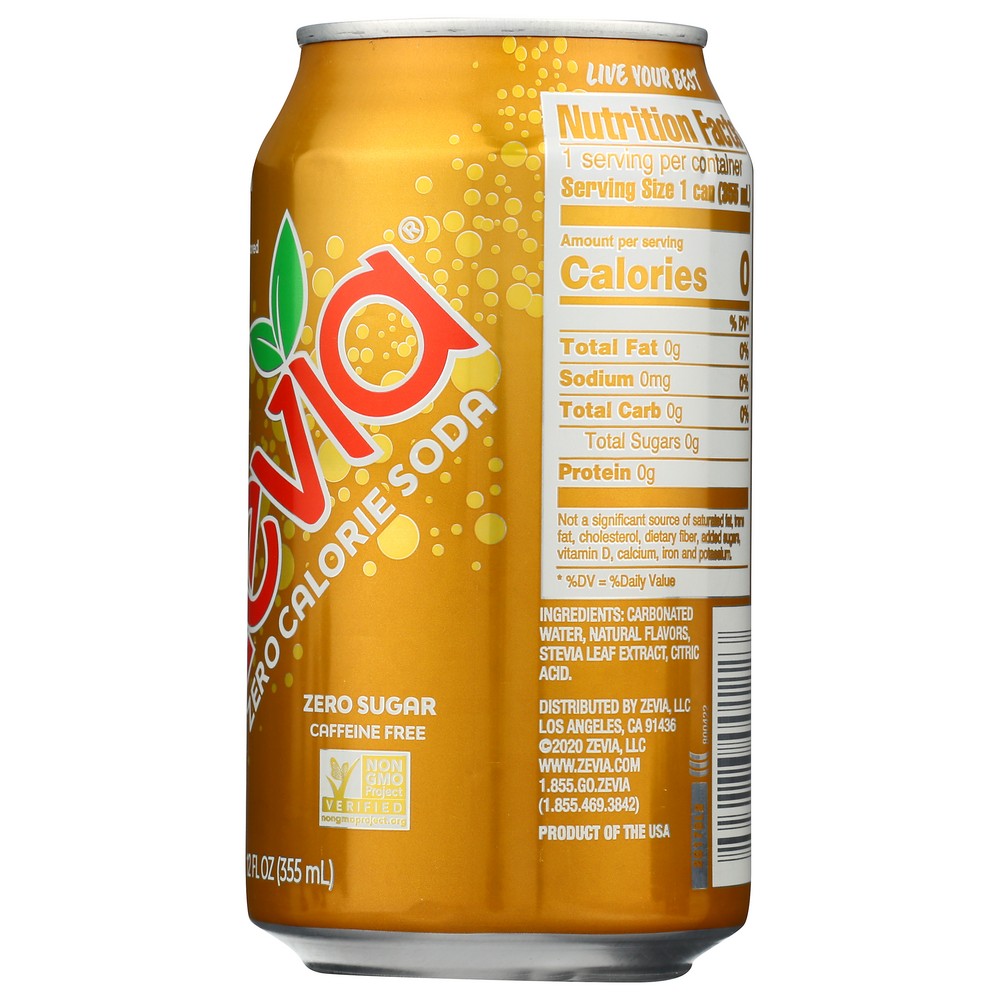 Zevia Soda Cream 6pk - 72 Fluid Ounce, Case of 4
