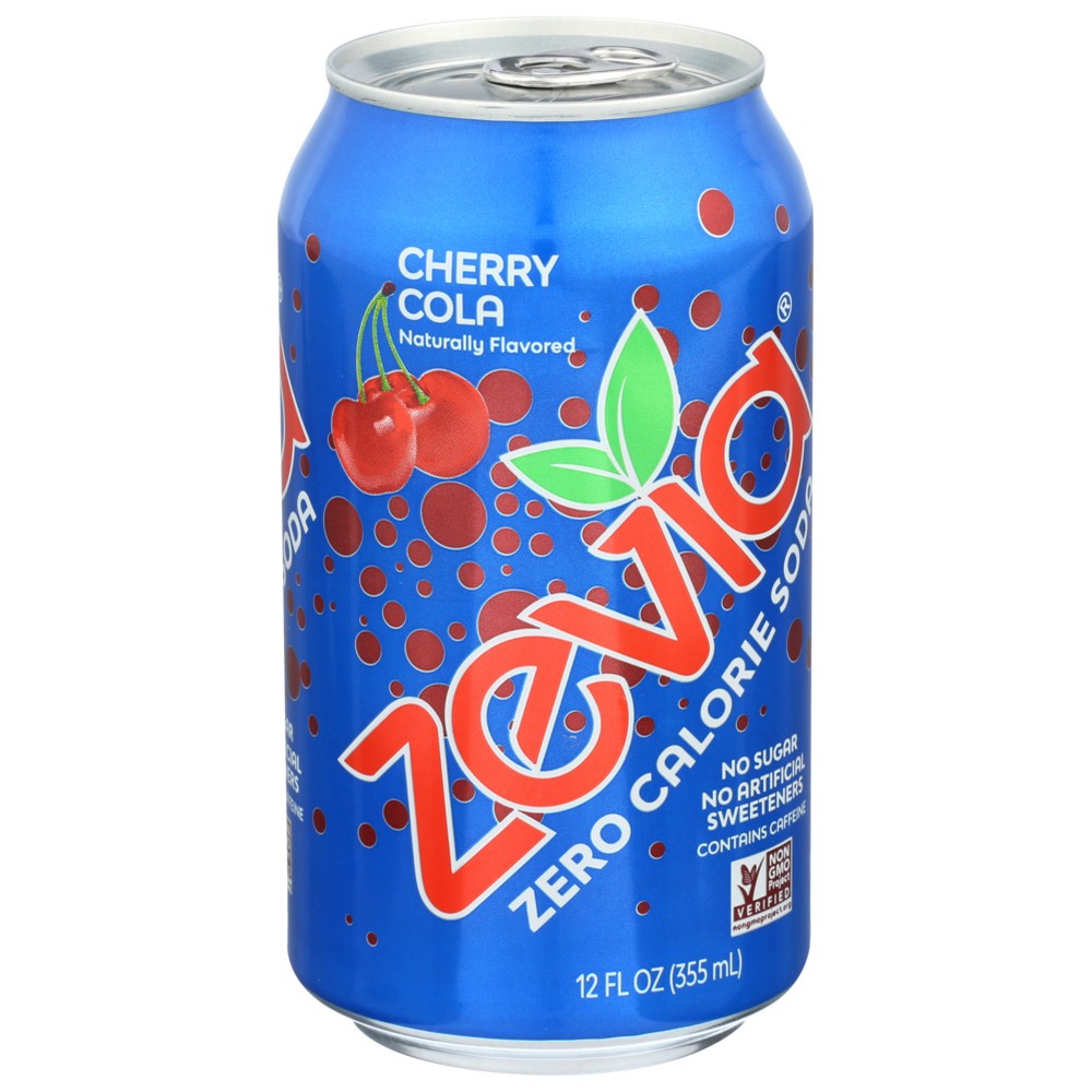Zevia Soda Cola Cherry 6pk - 72 Fluid Ounce, Case of 4