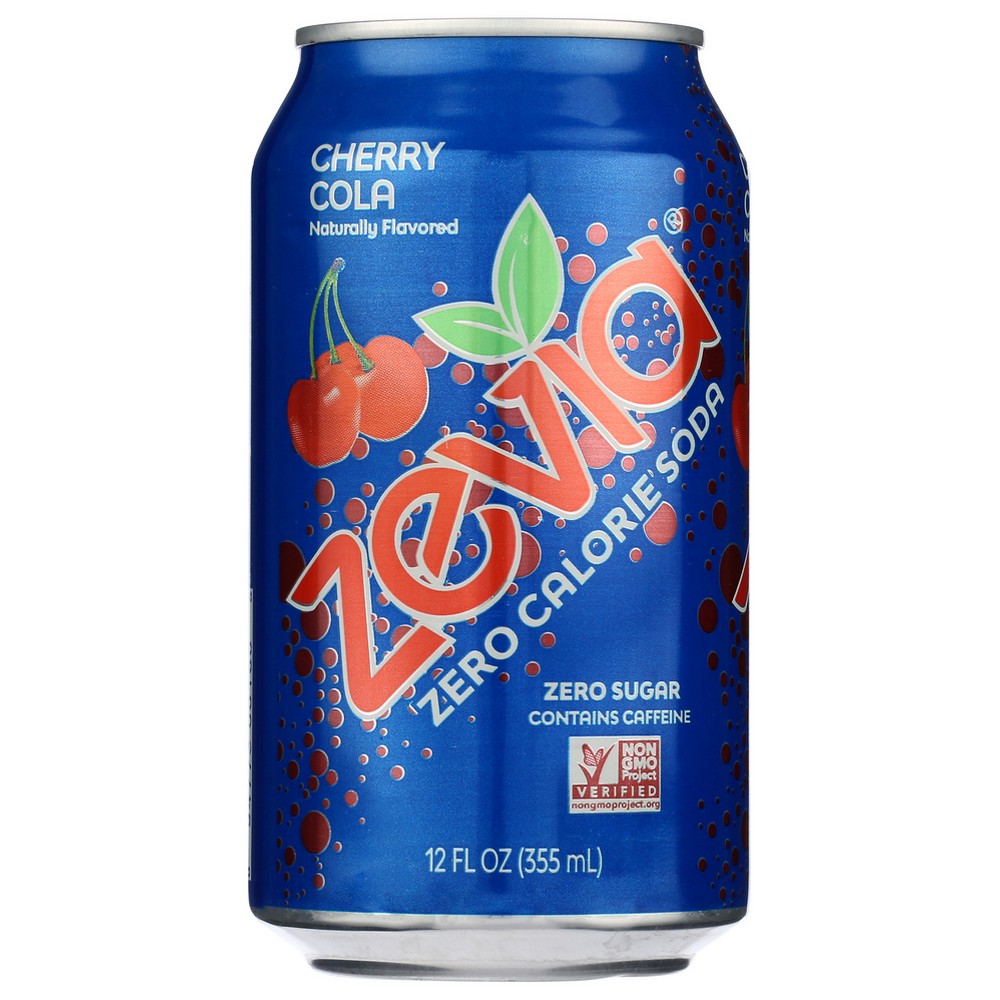 Zevia Soda Cola Cherry 6pk - 72 Fluid Ounce, Case of 4