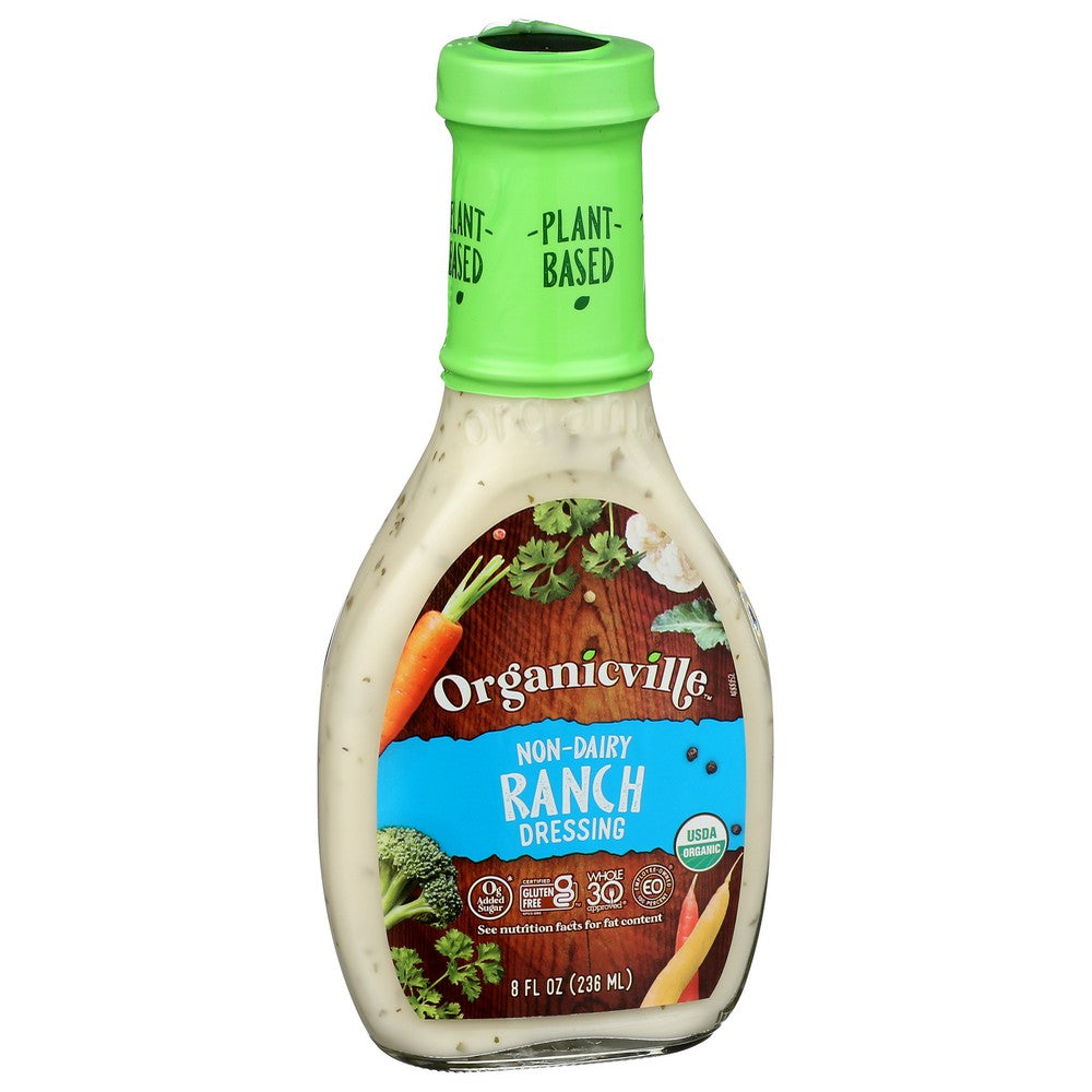 Organicville Drssng Nondairy Ranch Organic - 8 Fluid Ounce, Case of 6