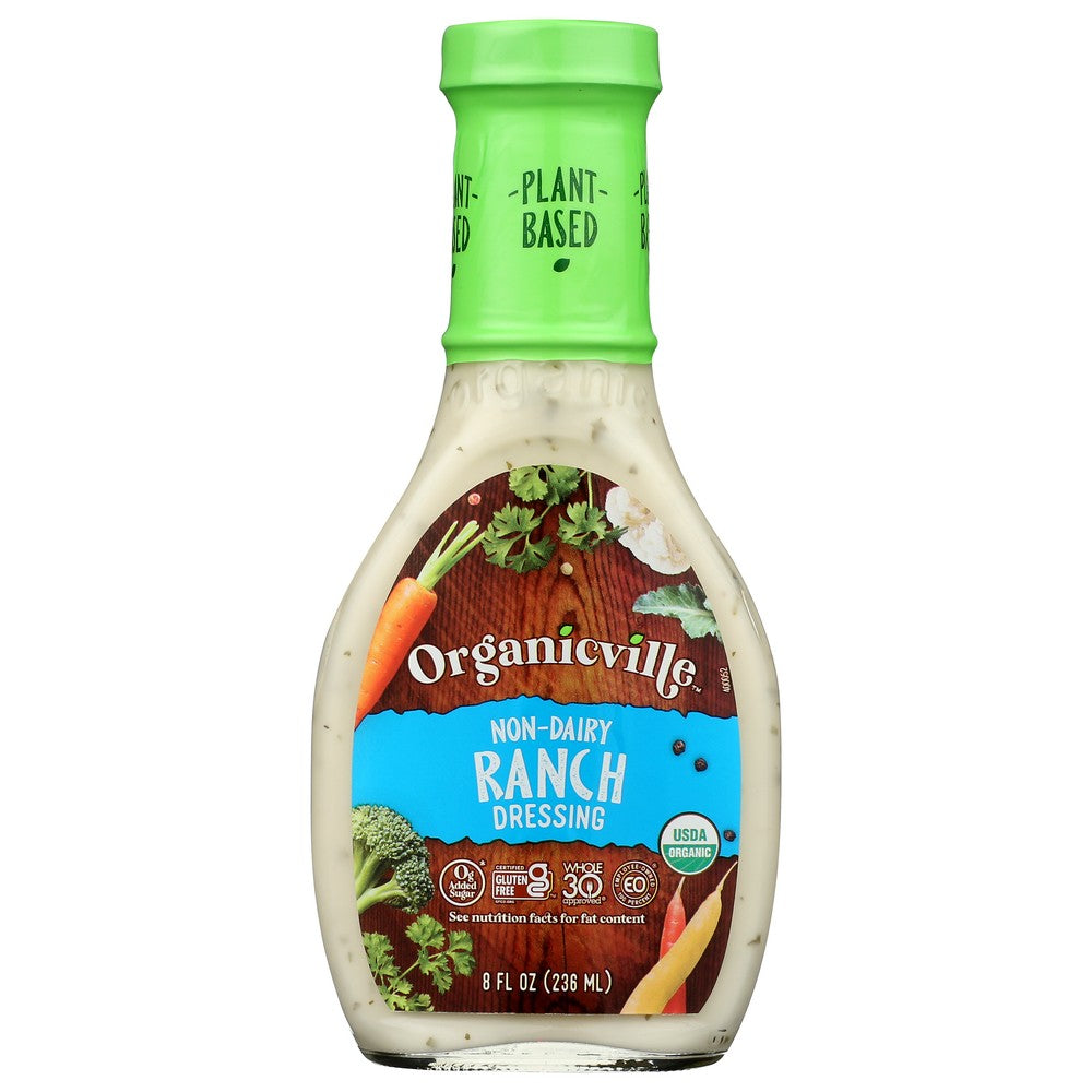 Organicville Drssng Nondairy Ranch Organic - 8 Fluid Ounce, Case of 6