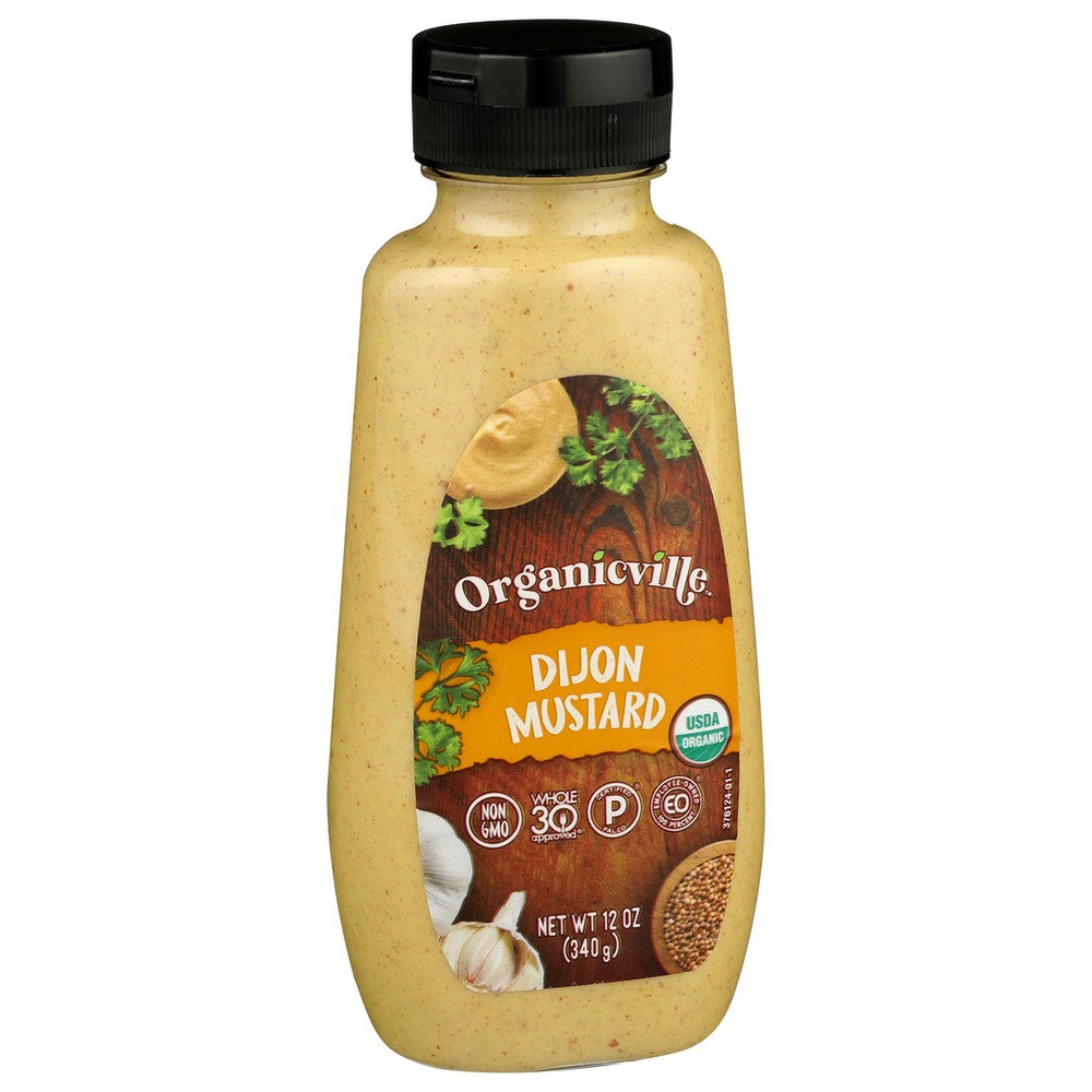 Organicville Mustard Dijon Organic - 12 Ounce, Case of 12