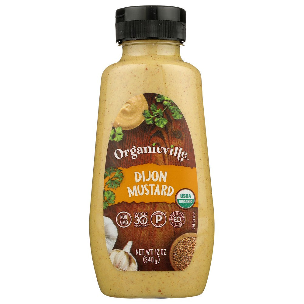 Organicville Mustard Dijon Organic - 12 Ounce, Case of 12