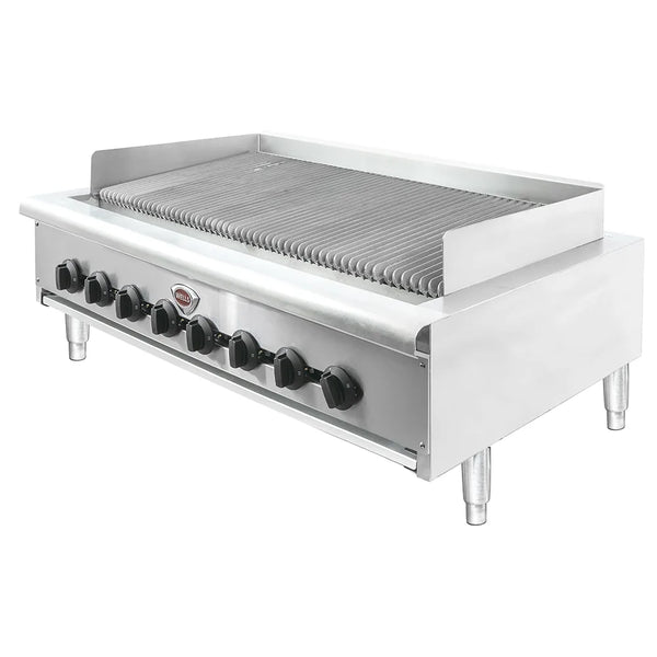 Wells HDCB-4830G Charbroiler, natural gas, countertop, 48" W, manual controls, (8) cast iron radiant burners
