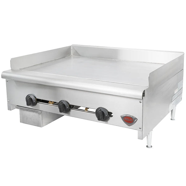 Wells HDG-3630G Griddle, countertop, natural gas, 35" W x 23-9/16" D cooking surface, 3/4" griddle
