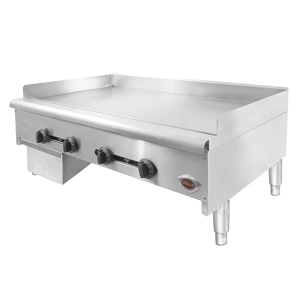 Wells HDTG-4830G Griddle, countertop, natural gas, 47-3/4" W x 23-3/4" cooking surface, 3/4" griddle
