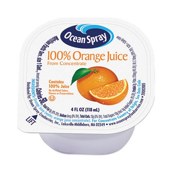 OceanSpray 100% Juice, Orange, 4 Cup, 48/Box, Delivered 1-4 Business Days
