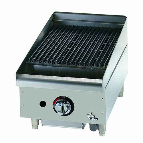 Star 6115RCBF Star-Max® Charbroiler, gas, countertop, 15" W, cast iron 40,000 BTU burners with