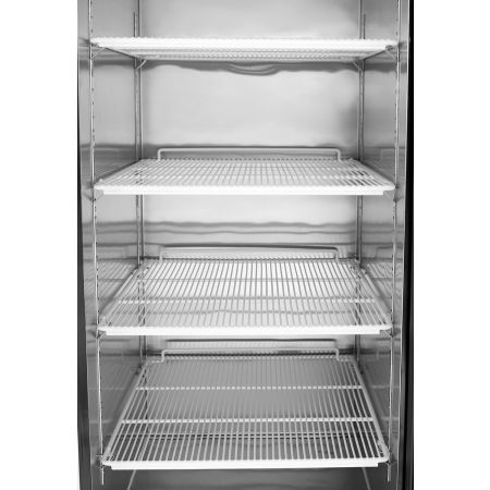 Atosa MCF8709GR Refrigerator Merchandiser, Two-section, 54-2/5"w X 29-7/10"d X 81-1/5"h, Bottom-mount